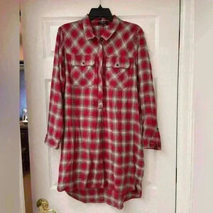 Madewell women’s flannel shirt dress size S